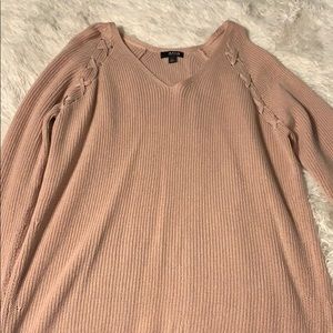 Long sleeve pink sweater